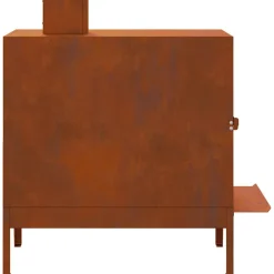vidaXL Estufa de camping de acero corten 35x50x60 cm oxidado Hot