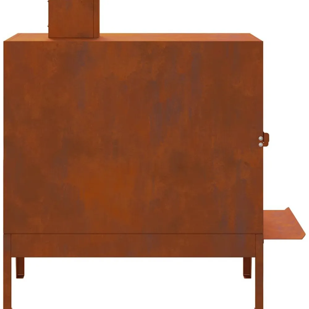 vidaXL Estufa de camping de acero corten 35x50x60 cm oxidado Hot