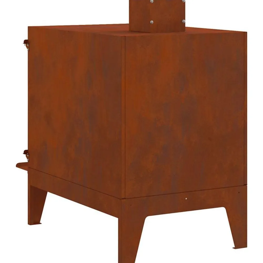 vidaXL Estufa de camping de acero corten 35x50x60 cm oxidado Hot