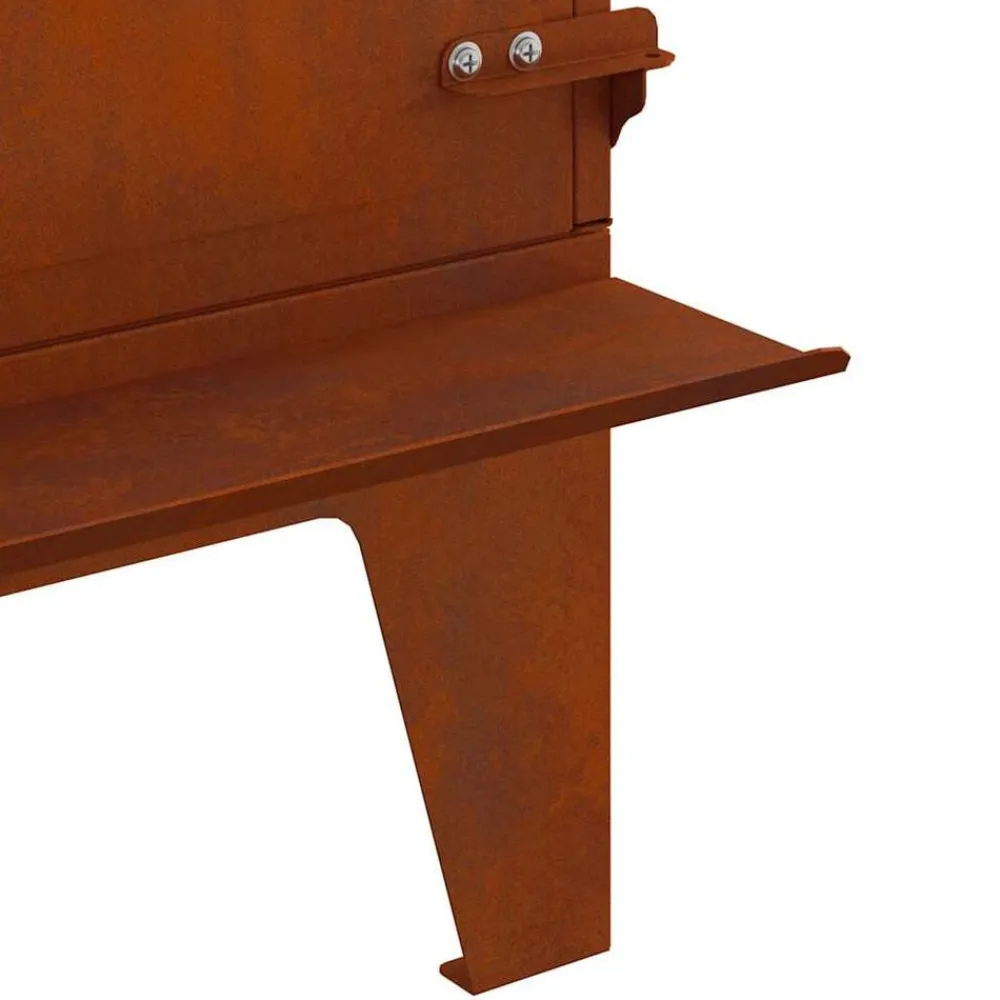 vidaXL Estufa de camping de acero corten 35x50x60 cm oxidado Hot