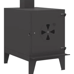 vidaXL Estufa de camping 35 x 50 x 60 cm Acero laminado en frío Negro Clearance