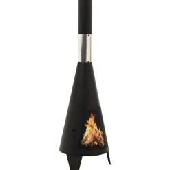 vidaXL Chimeneas-Estufa de jardín con atizador acero 38x38x122 cm