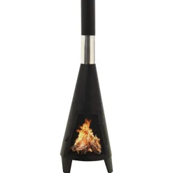 vidaXL Chimeneas-Estufa de jardín con atizador acero 38x38x122 cm