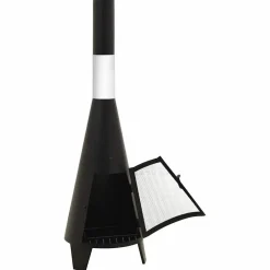 vidaXL Chimeneas-Estufa de jardín con atizador acero 38x38x122 cm