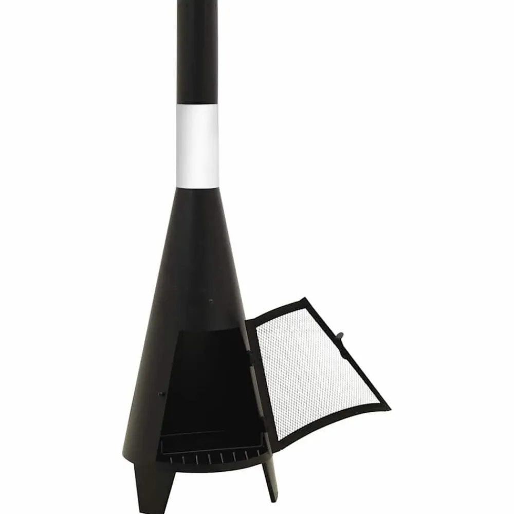 vidaXL Chimeneas-Estufa de jardín con atizador acero 38x38x122 cm