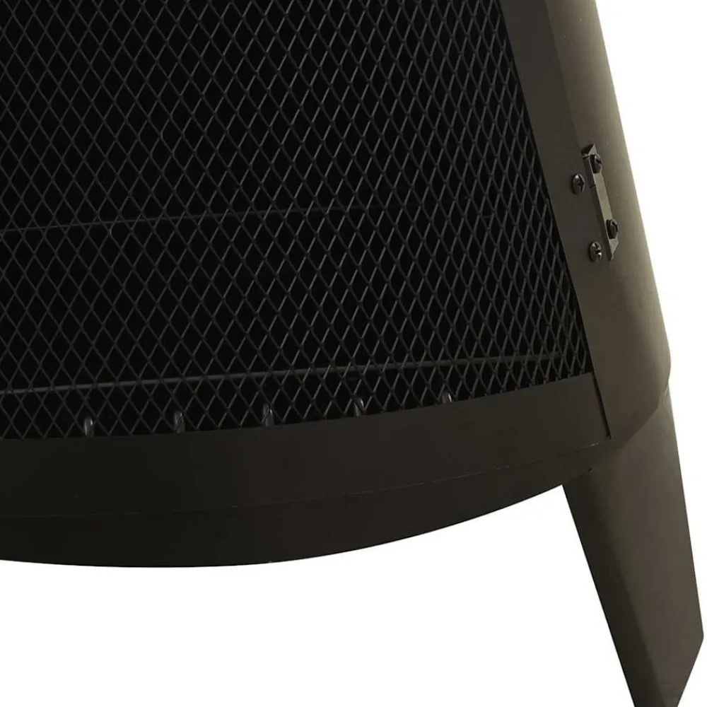 vidaXL Chimeneas-Estufa de jardín con atizador acero 38x38x122 cm