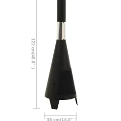 vidaXL Chimeneas-Estufa de jardín con atizador acero 38x38x122 cm