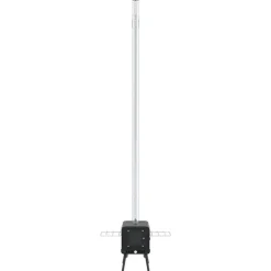 vidaXL Estufa leña de tienda con chimenea patas plegables acero negro Best