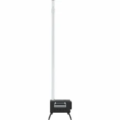 vidaXL Estufa leña de tienda con chimenea patas plegables acero negro Best