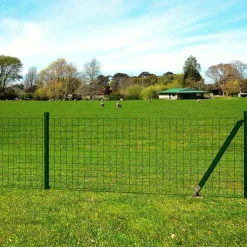 vidaXL Euro Valla de acero verde 10x0,8 m