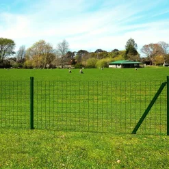 vidaXL Euro Valla de acero verde 10x1,2 m Sale