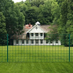 vidaXL Euro Valla de acero verde 20x0,8 m