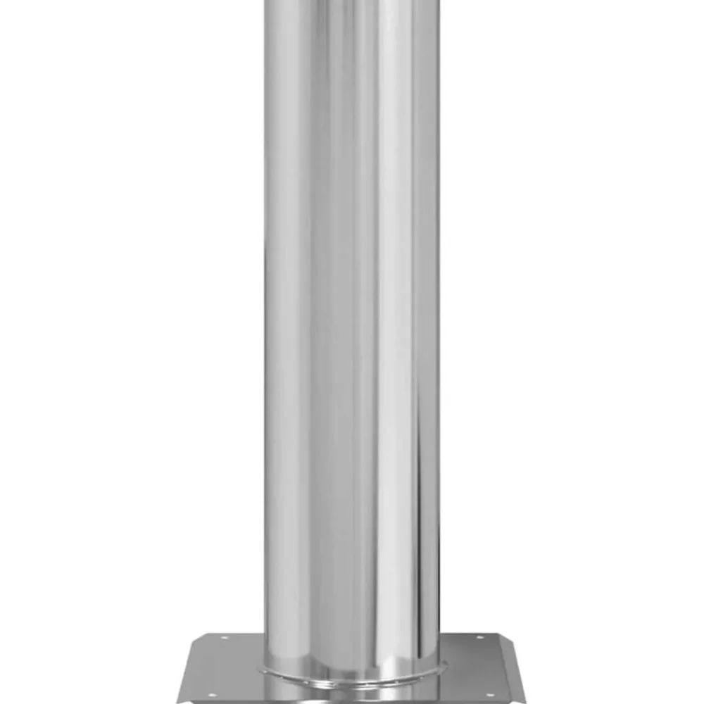 vidaXL Accesorios Para Hornos De Leña Y Chimeneas-Extensión de Cabeza de Chimenea Plateado 24 x 24 x 50 cm