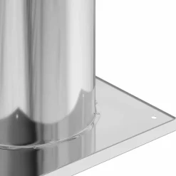 vidaXL Accesorios Para Hornos De Leña Y Chimeneas-Extensión de Cabeza de Chimenea Plateado 24 x 24 x 50 cm
