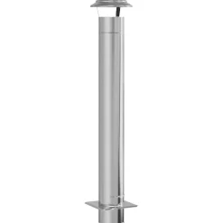 vidaXL Extensión de Chimenea Plateado 25 x 25 x 132 cm Hot