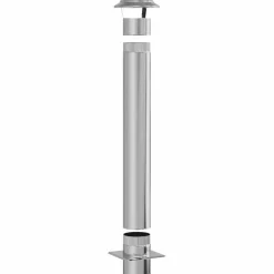 vidaXL Extensión de Chimenea Plateado 25 x 25 x 132 cm Hot