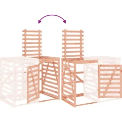 vidaXL Extensión para cobertizo de cubo de basura madera abeto Douglas Douglas natural Best