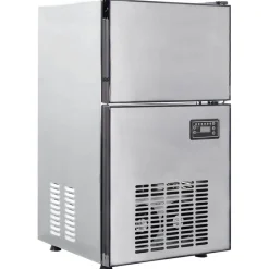 vidaXL Cocina Y Comedor-Fabricador de cubos de hielo Plateado 43 x 40 x 71 cm