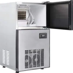vidaXL Cocina Y Comedor-Fabricador de cubos de hielo Plateado 43 x 40 x 71 cm