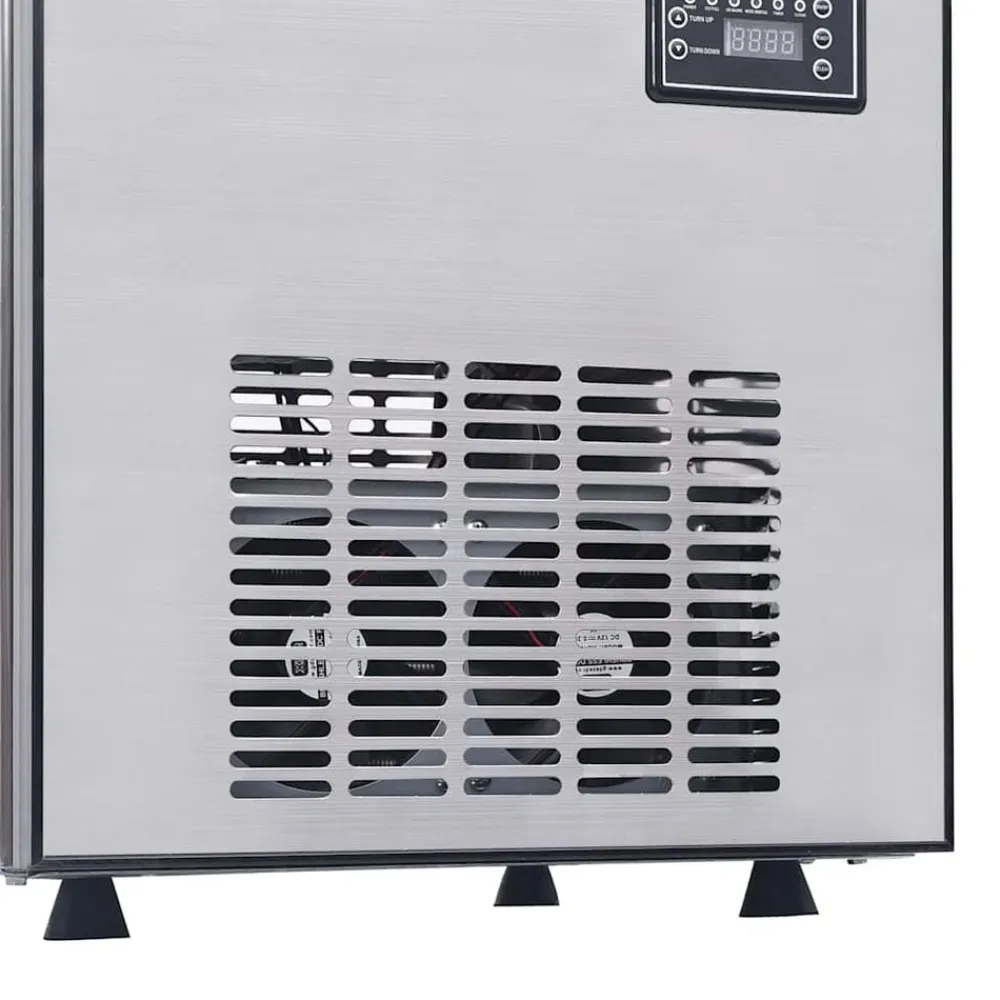 vidaXL Cocina Y Comedor-Fabricador de cubos de hielo Plateado 43 x 40 x 71 cm