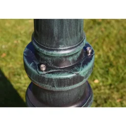 vidaXL Iluminación-Farola de jardín 3 brazos aluminio /negro 215 cm