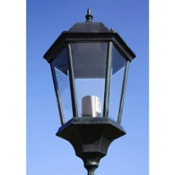 vidaXL Farola de jardín 3 brazos 230 cm verde oscuro/negro aluminio Best