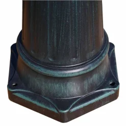 vidaXL Farola de jardín 3 brazos 230 cm verde oscuro/negro aluminio Best