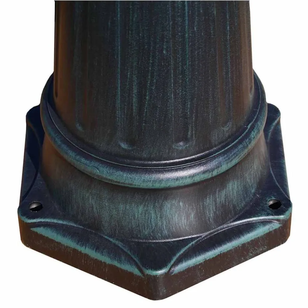 vidaXL Farola de jardín 3 brazos 230 cm verde oscuro/negro aluminio Best