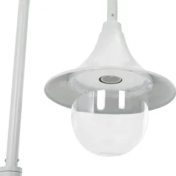 vidaXL Farola de jardín de aluminio blanca E27 120 cm Blanco Discount