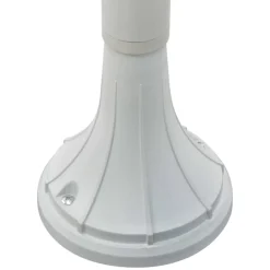 vidaXL Farola de jardín de aluminio blanca E27 120 cm Blanco Discount
