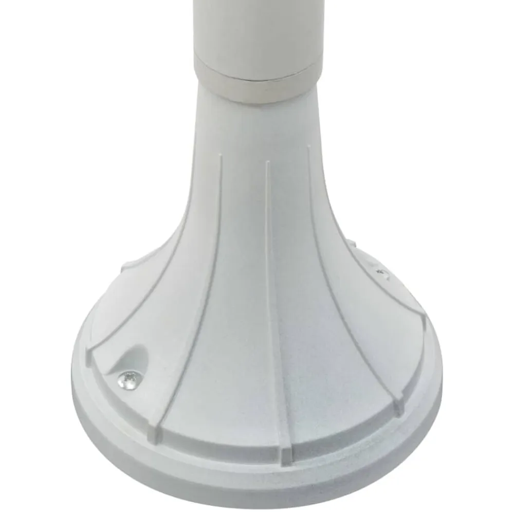 vidaXL Farola de jardín de aluminio blanca E27 120 cm Blanco Discount