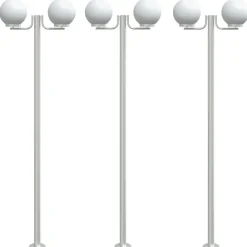 vidaXL Farolas de exterior 3 unidades acero inoxidable 215 cm Best