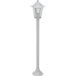 vidaXL Farolas de jardín aluminio blancas E27 110 cm 6 unidades Blanco Outlet