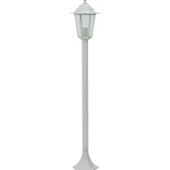 vidaXL Farolas de jardín aluminio blancas E27 110 cm 6 unidades Blanco Outlet