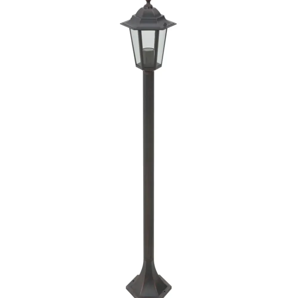 vidaXL Iluminación-Farolas de jardín aluminio E27 110 cm 6 unidades
