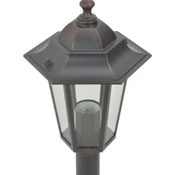 vidaXL Iluminación-Farolas de jardín aluminio E27 110 cm 6 unidades