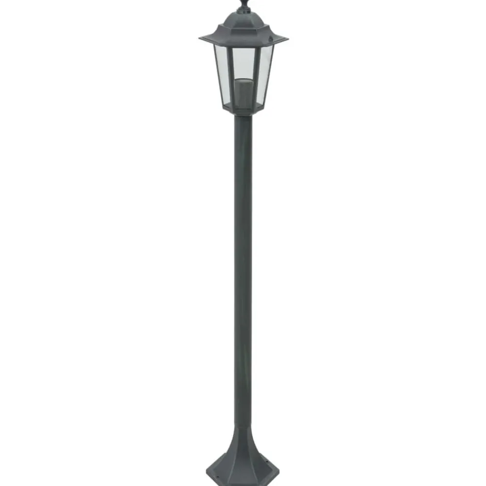 vidaXL Farolas de jardín aluminio E27 110 cm 6 unidades Verde oscuro Clearance