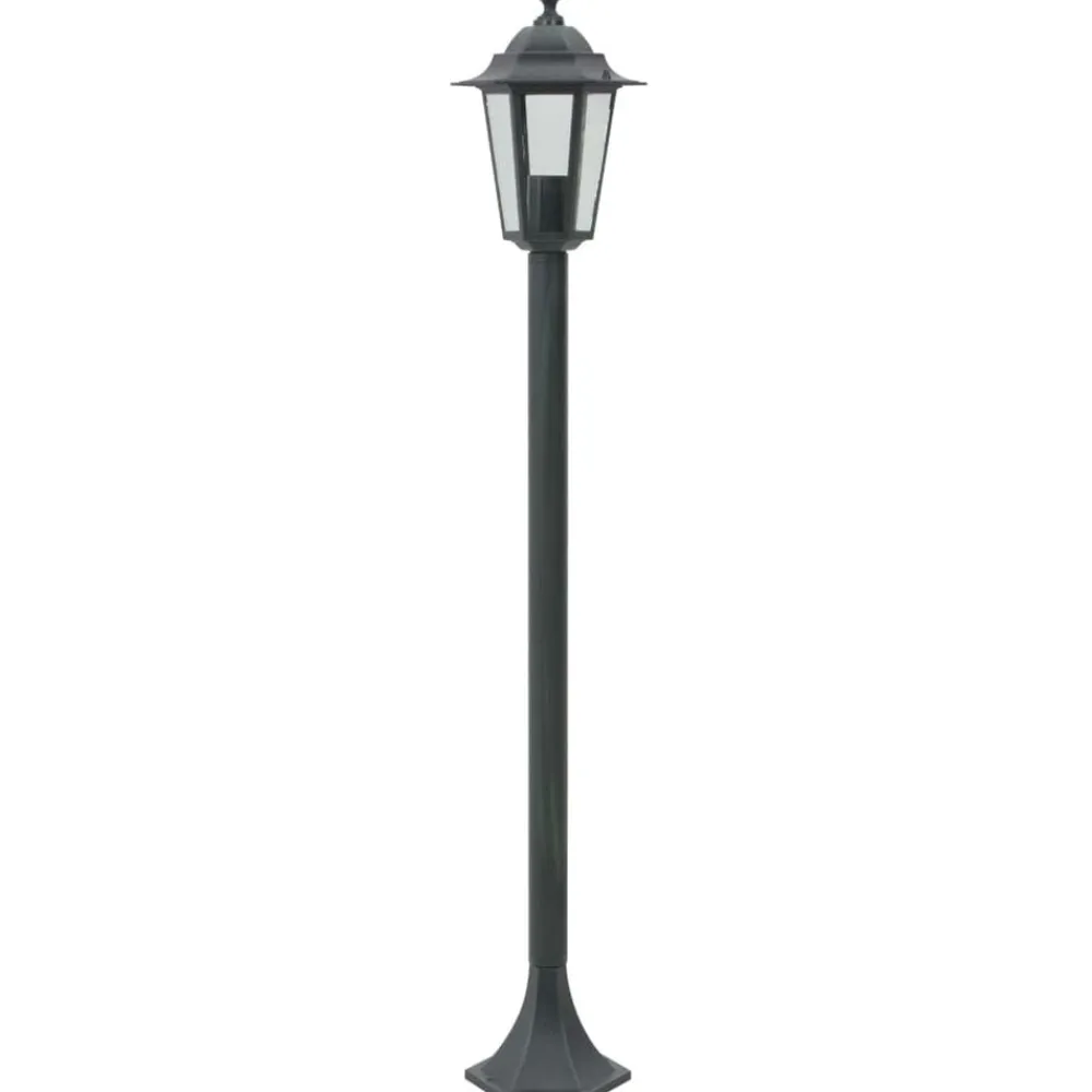 vidaXL Farolas de jardín aluminio E27 110 cm 6 unidades Verde oscuro Clearance
