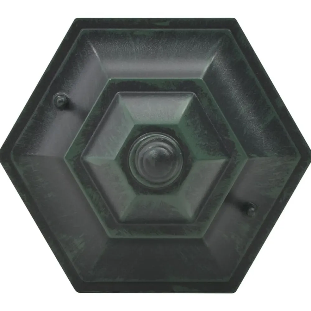 vidaXL Farolas de jardín aluminio E27 110 cm 6 unidades Verde oscuro Clearance