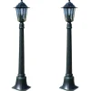 vidaXL Farolas de jardín Preston 2 piezas 105 cm Clearance