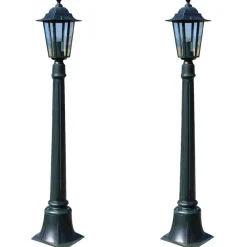 vidaXL Farolas de jardín Preston 2 piezas 105 cm Clearance