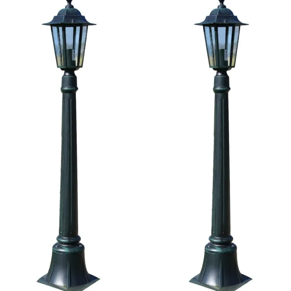 vidaXL Farolas de jardín Preston 2 piezas 105 cm Clearance