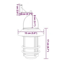 vidaXL Faroles solares de pared de exterior luz blanca 2 uds Blanco Sale