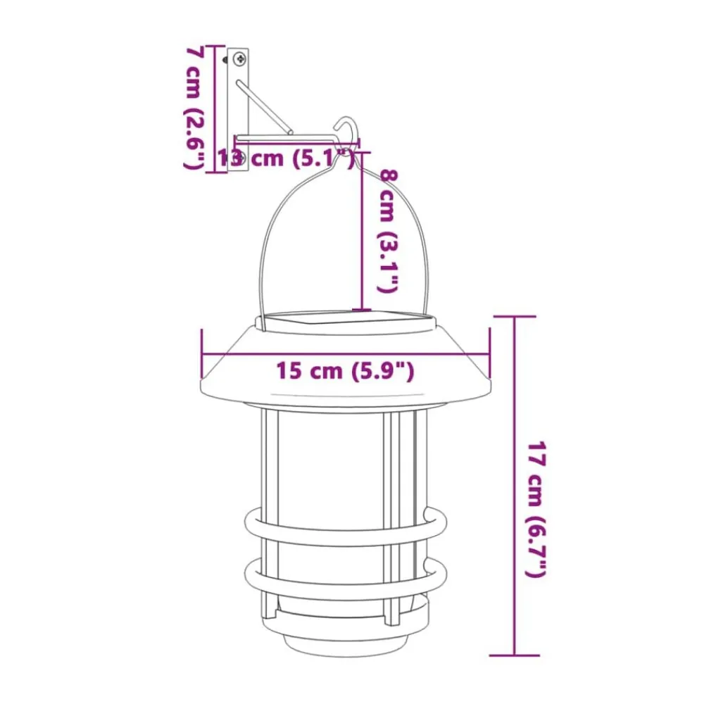 vidaXL Faroles solares de pared de exterior luz blanca 2 uds Blanco Sale