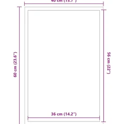 vidaXL Felpudo 40x60 cm Azul Outlet