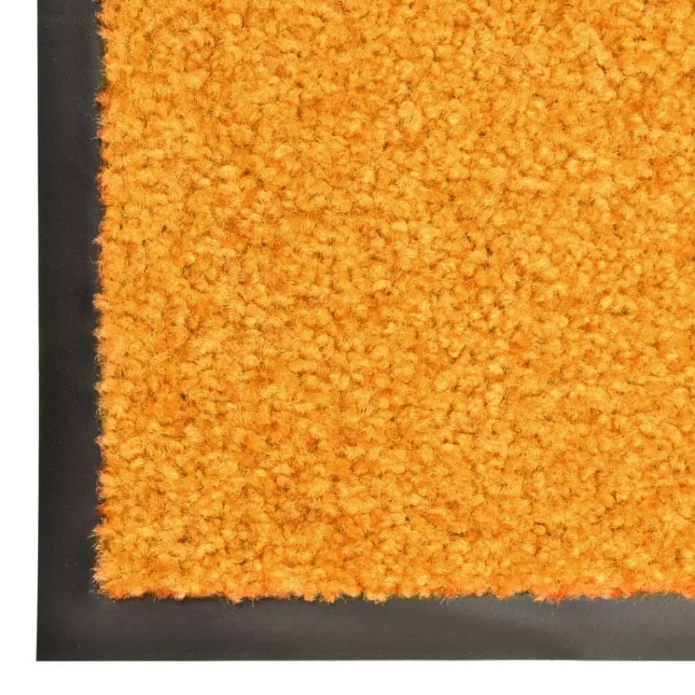 vidaXL Felpudo lavable 40x60 cm Naranja Discount