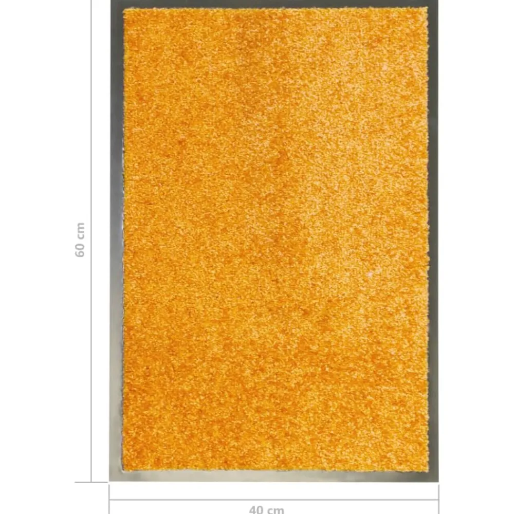 vidaXL Felpudo lavable 40x60 cm Naranja Discount