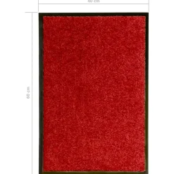 vidaXL Decoración-Felpudo lavable 40x60 cm