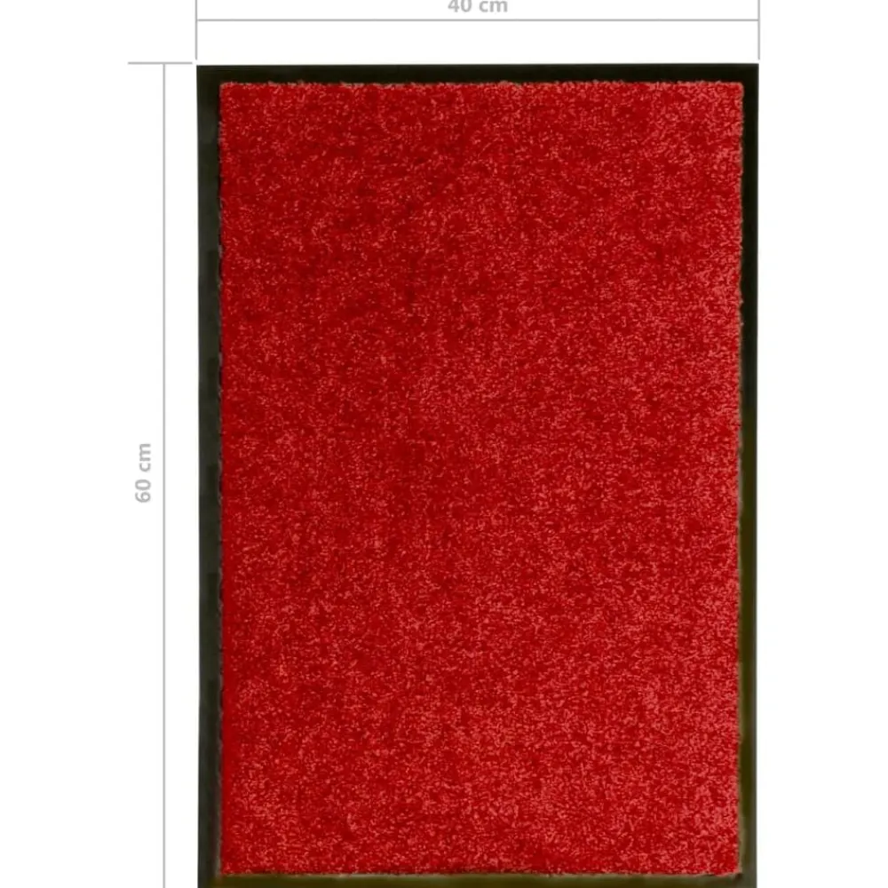 vidaXL Decoración-Felpudo lavable 40x60 cm