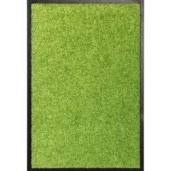 vidaXL Felpudo lavable 40x60 cm Verde New